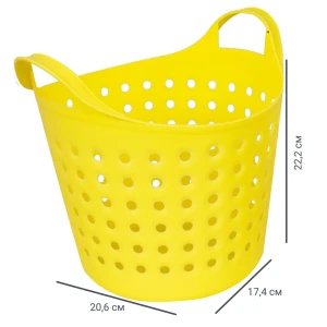Корзинка Soft 20.61×22.21×17.4 см 4.1 л пластик цвет желтый