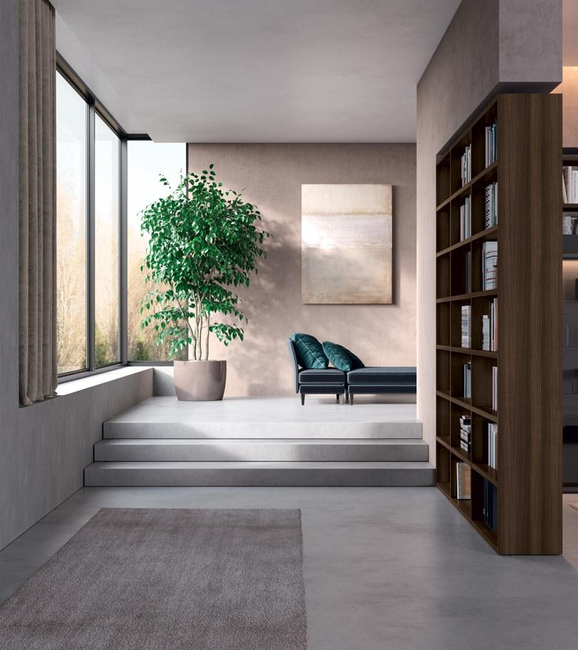 Febal Casa Книжный шкаф из дерева и стекла с подсветкой sun-id-1380408 - Вид №2