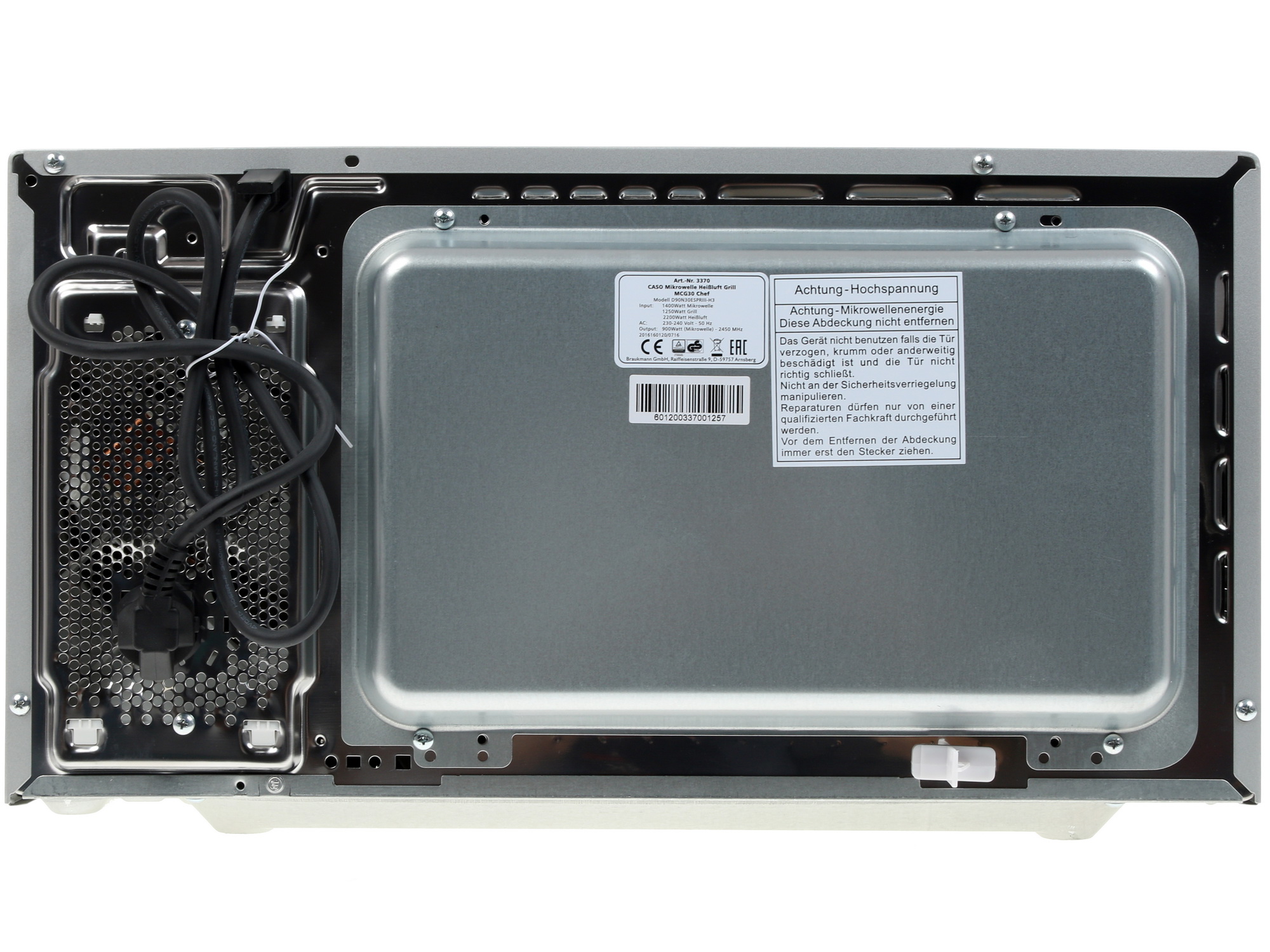 1117024 Микроволновая печь CASO MCG 30 Chef зеркальный, серебристый STDN-0130998 - Вид №6