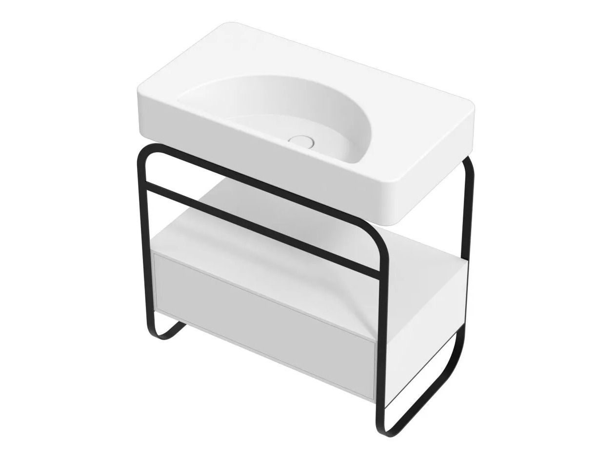 Раковина из нержавеющей стали с ящиками Alice Ceramica Lunaris ARCH-00064737