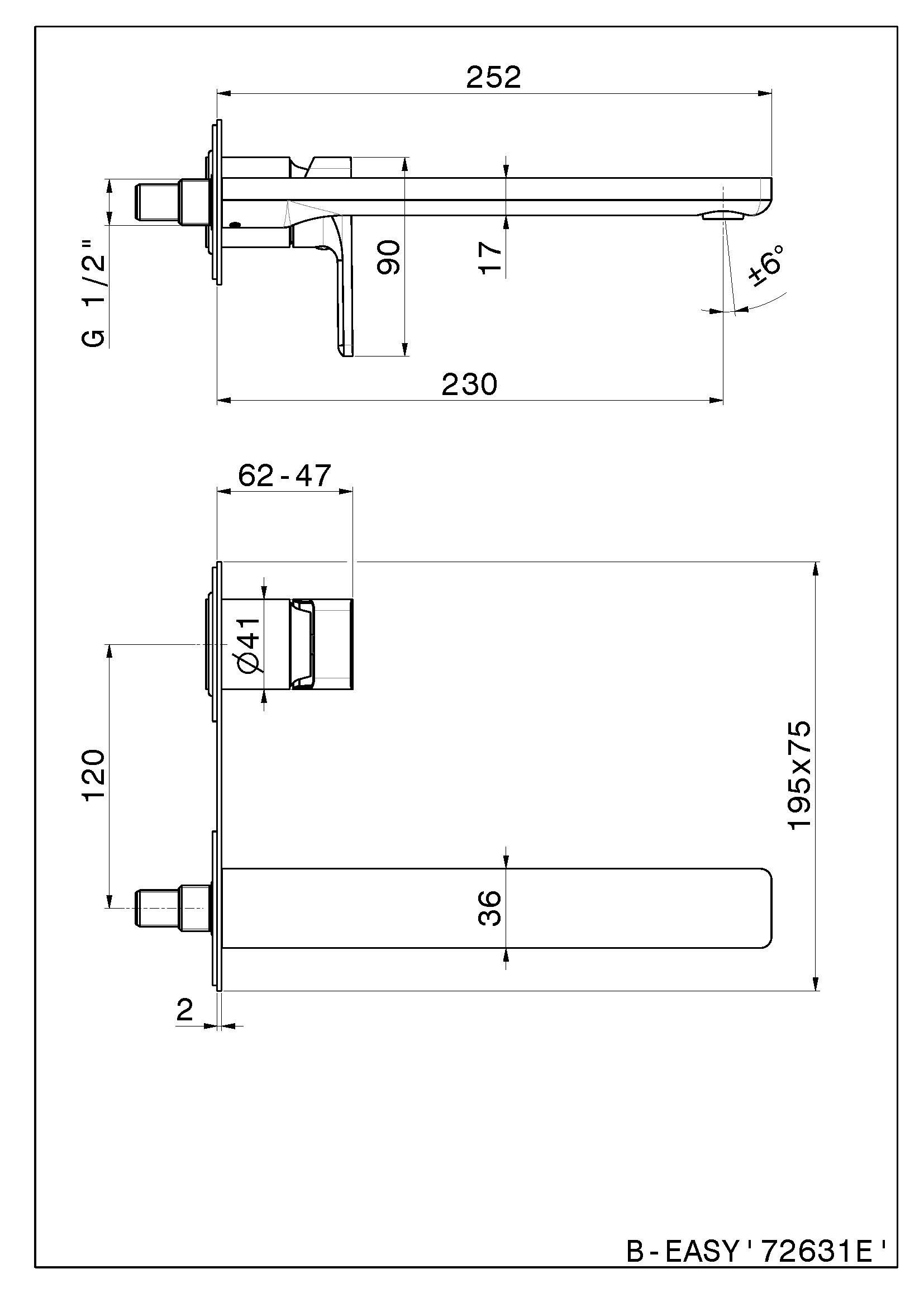 Смеситель для раковины без слива Newform B-EASY ARCH-00038970 - Вид №2