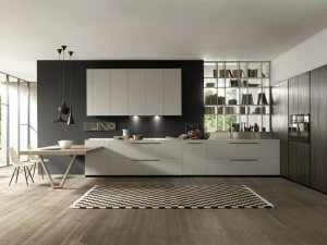 Floritelli Cucine Модульная кухня из ламината с полуостровом Seta