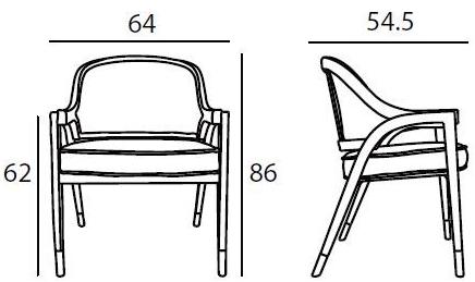 KOKET Стул из ткани с подлокотниками sun-id-1389899 - Вид №7