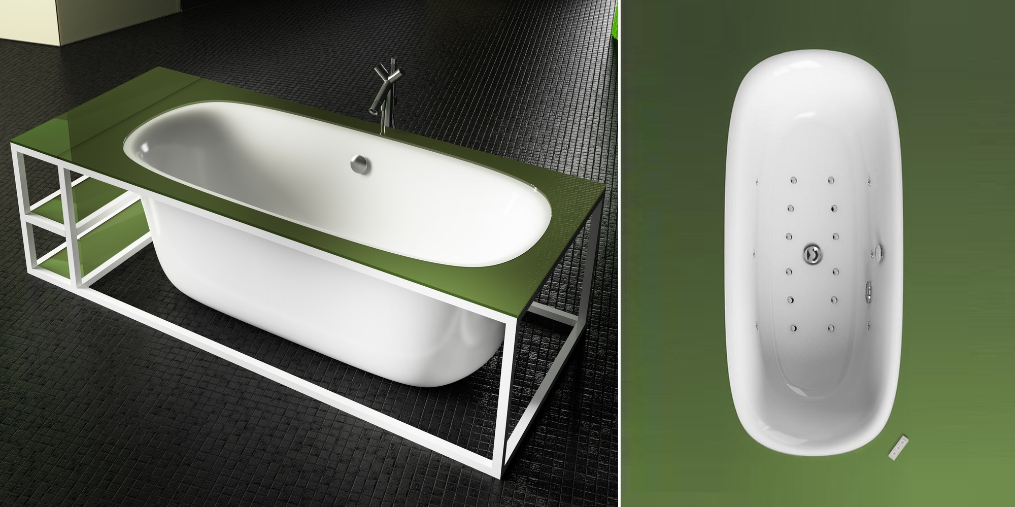 Напольная ванна Naked Combi Glass1989 MFD00H - Вид №4