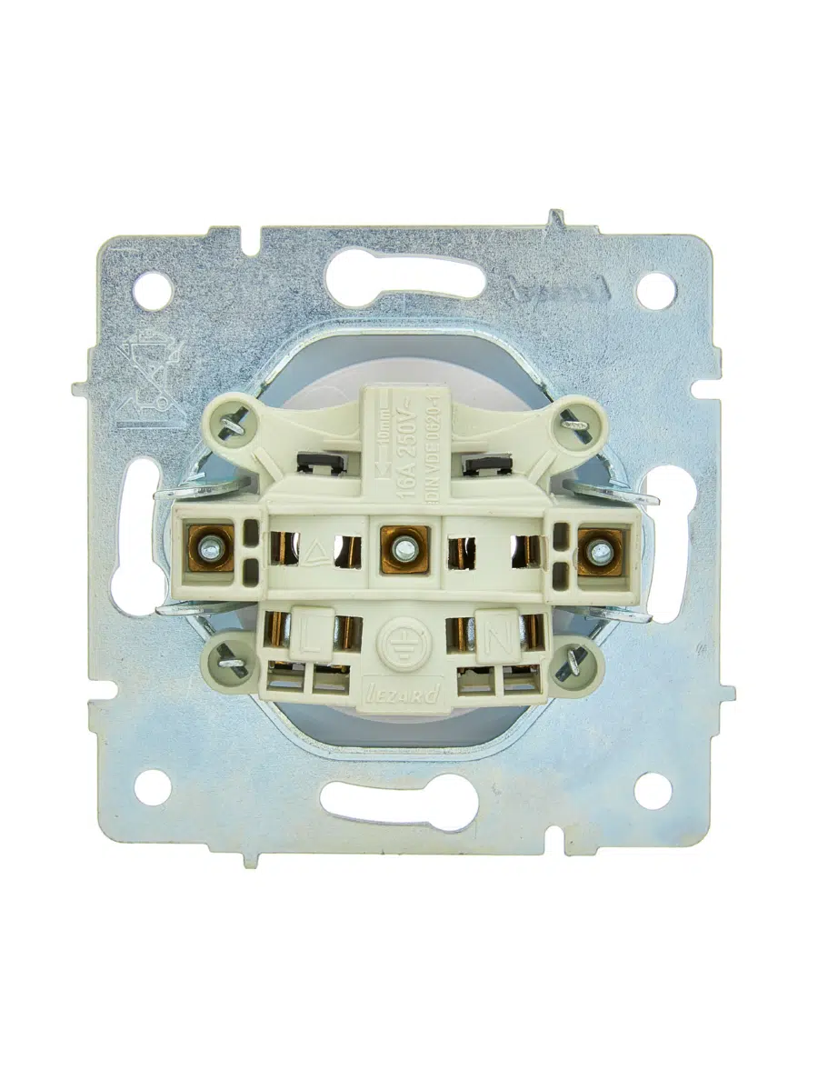 ASTI Розетка б/з ПБТ крем механизм LEZARD 7081-0388-121B - Вид №2
