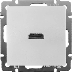 Розетка HDMI встраиваемая Werkel, цвет серебряный 81964432 STLM-2116635