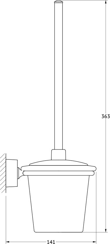 NOS 057 Держатель с туалетным ершом с крышкой FBS Nostalgy - Вид №1