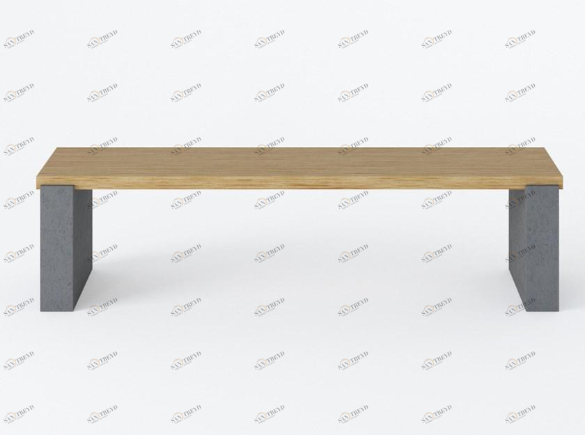 Cimento Скамейка из цемента и дерева Accademia sun-id-1365121