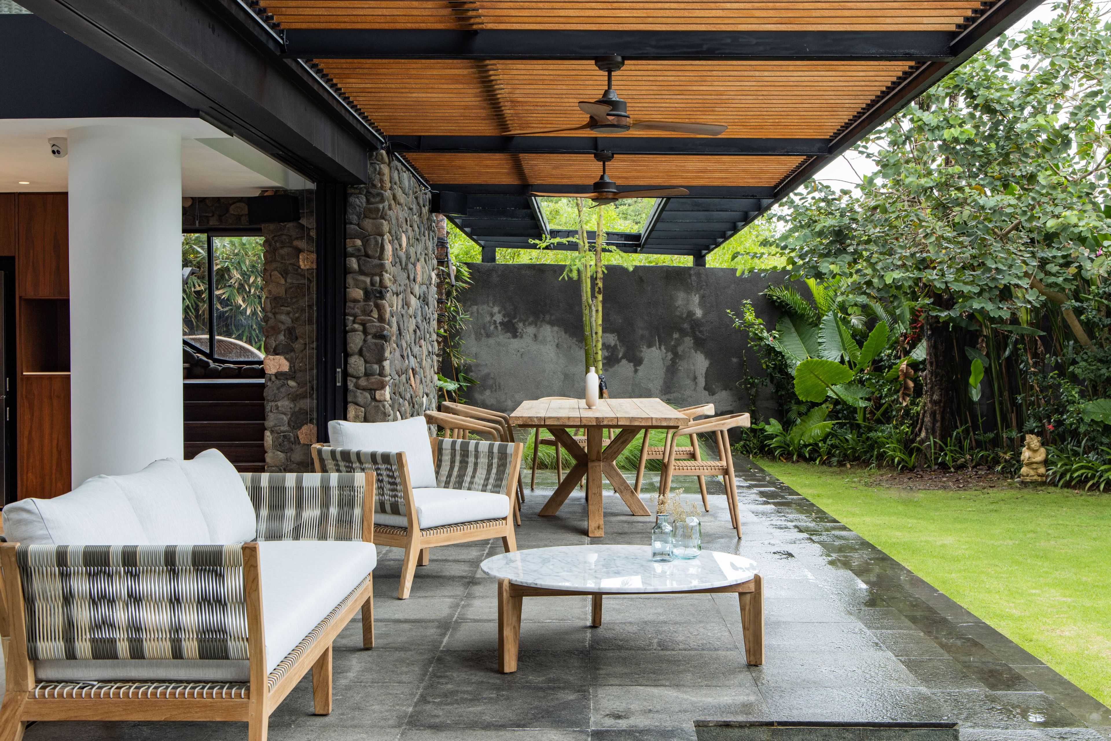 3-местный садовый диван из синтетического волокна cbdesign ARCH-00021935 - Вид №4