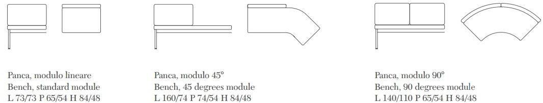 Quinti Sedute Модульный диван в ткани по контракту sun-id-1399808 - Вид №4