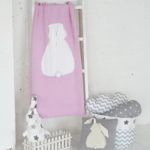 Плед ЗАЙКА 60*120 св.астра+белый APERO ДИЗАЙНЕРСКИЕ, ЗАЙЦЫ, ЖИВОТНЫЕ 134575 Розовый