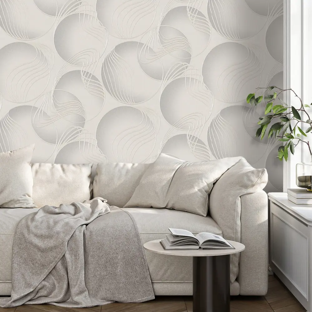 Обои флизелиновые Belvinil Фантом серые 1.06 м 0498-12 STLM-2082144 - Вид №6