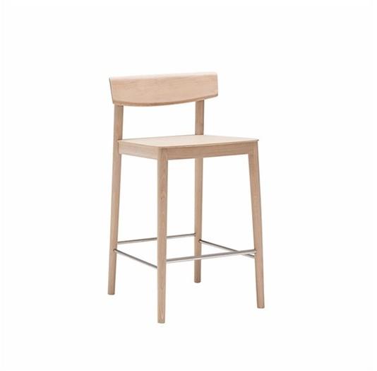 Andreu World Высокий табурет со спинкой и подставкой для ног Smart Bq0637-bq0651  - Вид №1