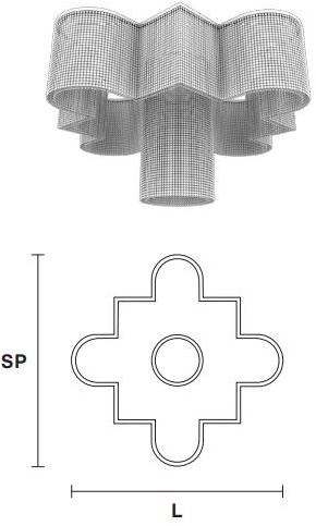 Masiero Модульный светодиодный потолочный светильник с кристаллами Programs sun-id-1451928 - Вид №1