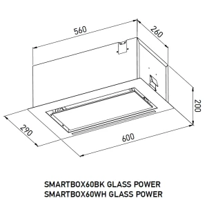 91938204 Вытяжка полновстраиваемая Meferi SMARTBOX60WH GLASS POWER 60 см цвет белый STLM-1416508