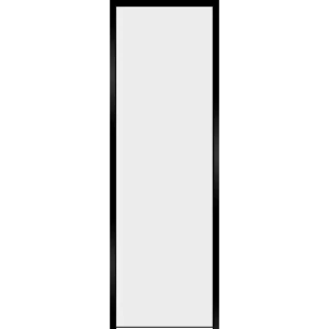 Дверь межкомнатная глухая с замком комплекте Invisible 60x200 см левая/правая черная алюминиевая кромка цвет белый 89382994 STLM-2063015