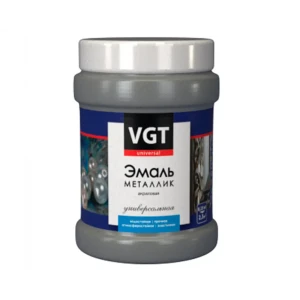 91671304 Эмаль универсальная VGT металлик серебро 0.23 кг STLM-0852726