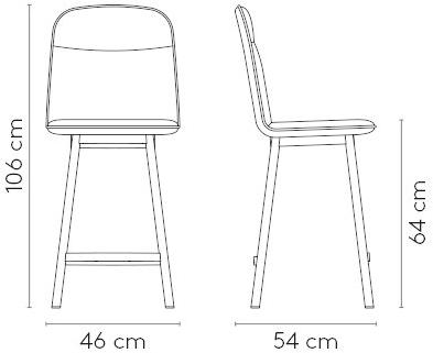 MOBLIBERICA Высокий табурет с тканевой обивкой Köln sun-id-1422761 - Вид №5