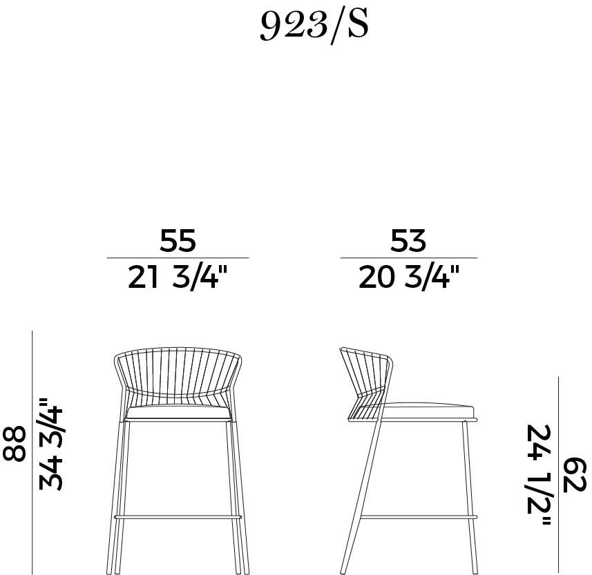 Potocco Веревочный садовый табурет Ola 923/a, 923/s - Вид №5
