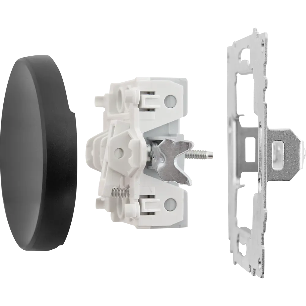 Выключатель встраиваемый Onekeyelectro 1 клавиша с самовозвратом цвет черный Florence STLM-2140338 - Вид №5