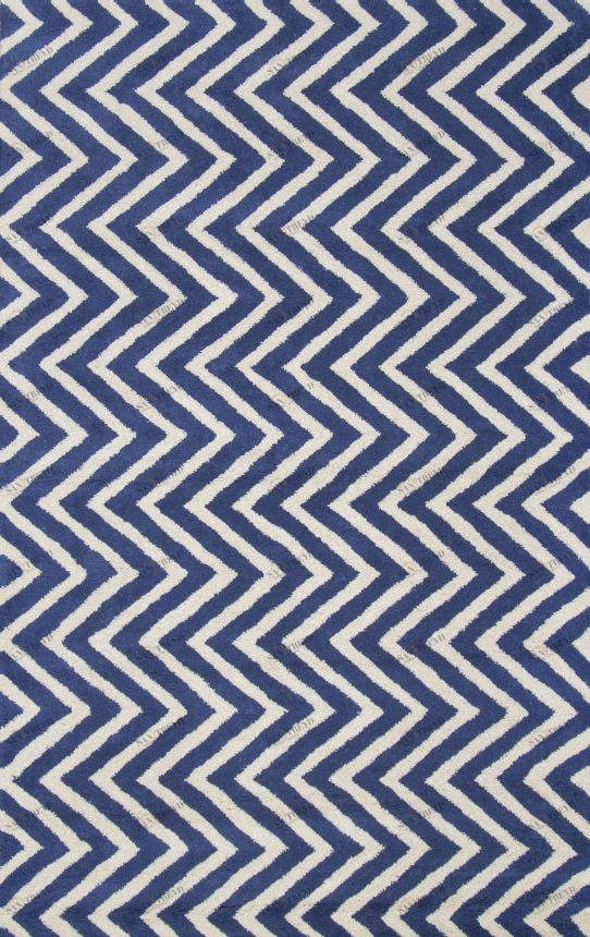 Ковер Zig Zag синий 160х230 DOLLY CAPRETS ДИЗАЙНЕРСКИЕ, ЗИГ ЗАГ 015193 Белый;синий 