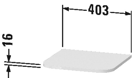 HP030003939 Happy D.2 Plus Верхняя панель для шкафчика Скандинавский белый шелковисто-матовый лак Duravit - Вид №1
