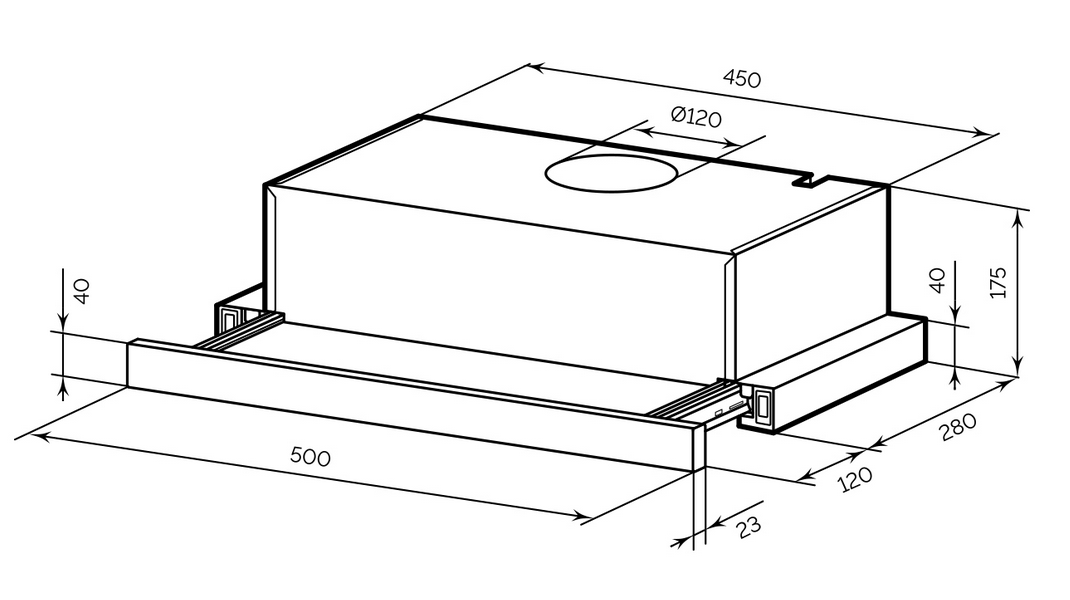 5368336 Вытяжка телескопическая LEX HONVER G 500 белый/белый STDN-0013906 - Вид №13