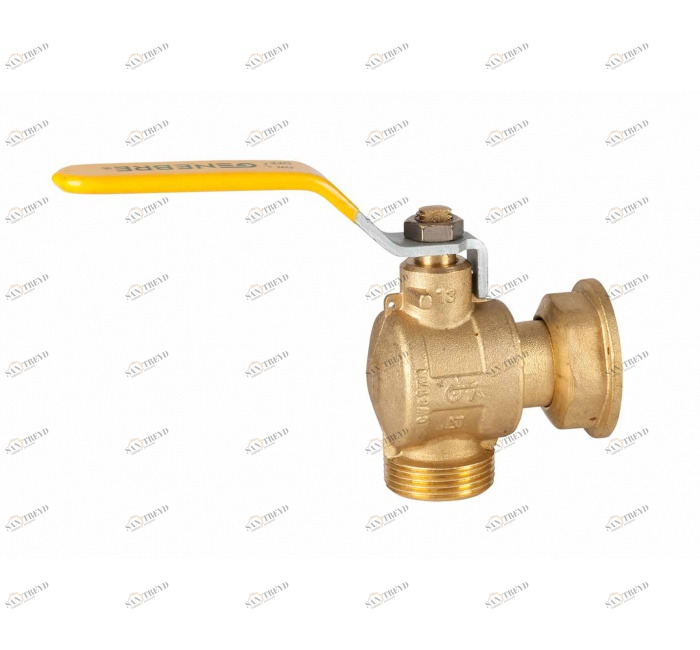 GENEBRE 3625 78 Кран шаровой угловой для газа, скользящая гайка M-F 
