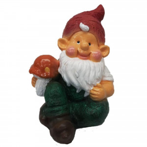 84549153 Фигура садовая «Гном Вася с грибом» высота 33 см