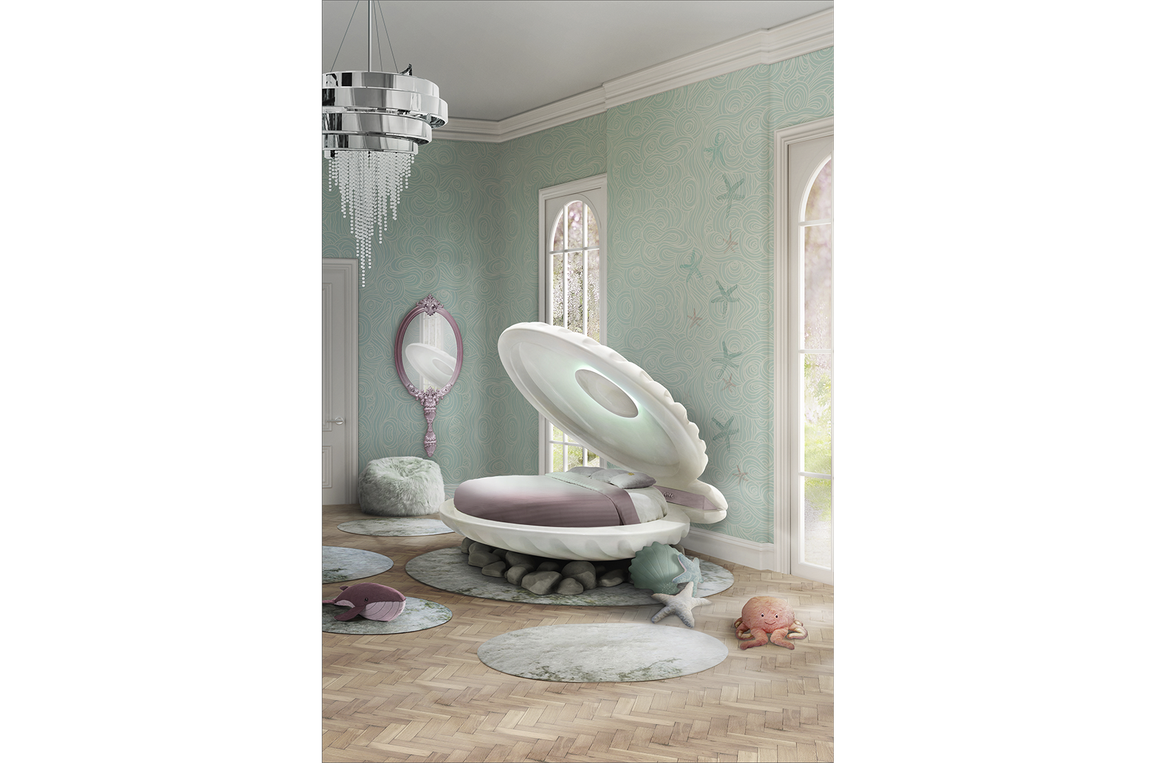 CIST829 Зеркала для детской Хамелеон розовый Circu  - Вид №8