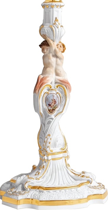 83670 Meissen Подсвечник 35см "Сцена из греческой мифологии" (лим.вып.19/50, 2005г) Фарфор 