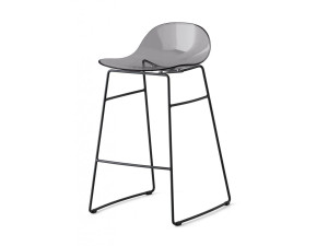 Высокий табурет из полипропилена с металлическими ножками