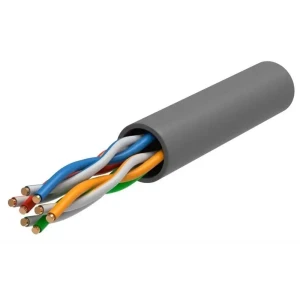 Кабель витая пара ITK U/UTP cat 5 CCA 4 пары PVC цвет серый