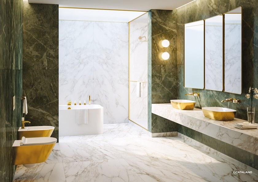 1vs55nrbo Подвесной унитаз настенный Белый CERAMICA CATALANO Gold & silver Италия - Вид №3