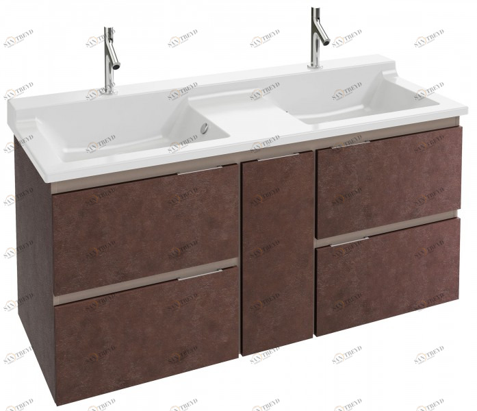 EB1335-N28 Мебель под раковину-столешницу 140 см, 4 ящика + 1 внутренний ящичек Jacobdelafon SOPRANO Santreyd