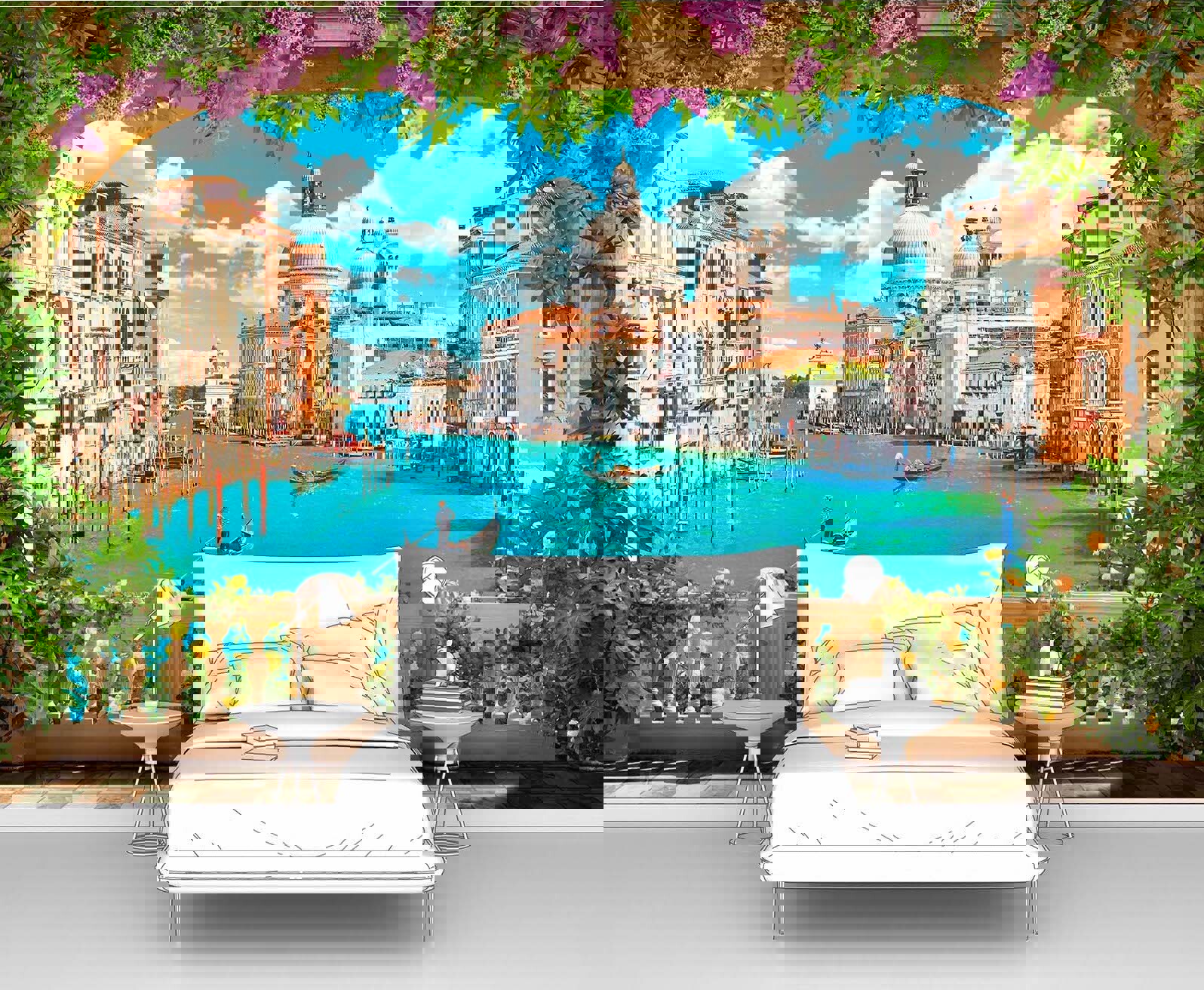 91004701 Фотообои флизелиновые 400х270 см Вид на Венецию с террасы pw70757-4 STLM-0435708 ПЕРВОЕ АТЕЛЬЕ