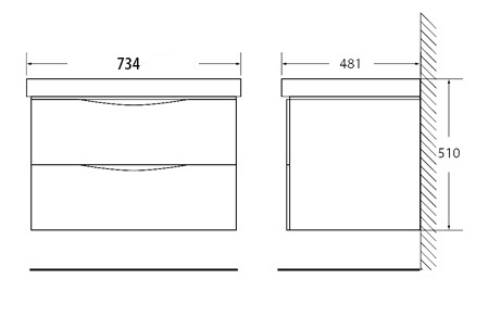 Мебель для ванной BelBagno FLY-700-2C-SO-RN-P - Вид №2