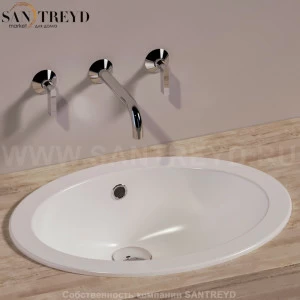 S50BIANCO Накладная раковина под столешницу  овальная Simas LFT Spazio