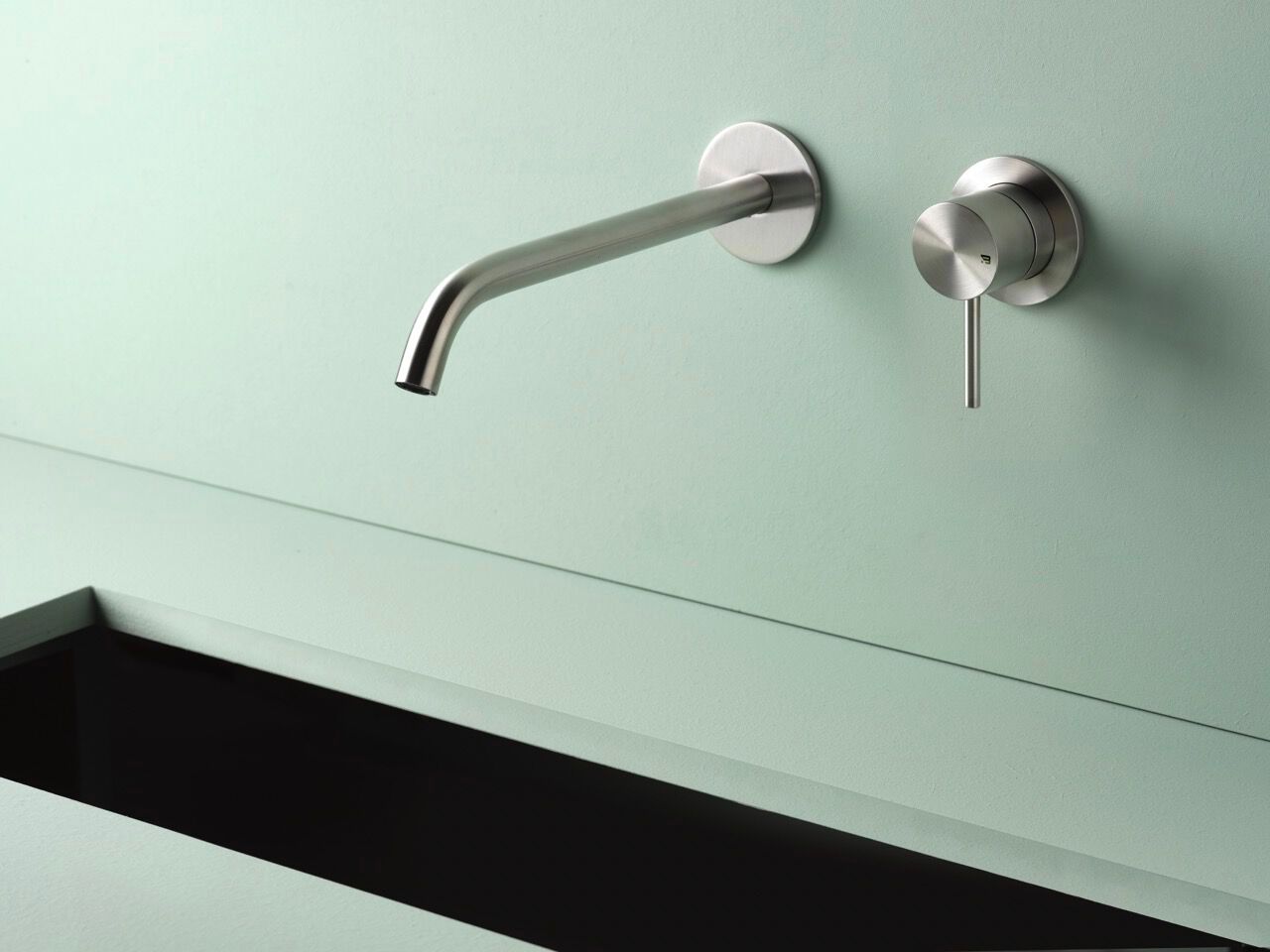 Настенный смеситель для раковины из нержавеющей стали с 2 отверстиями BEAMTECH Level ARCH-00023099 - Вид №1