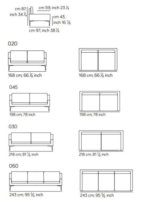 3-местный кожаный диван Amura ARCH-00013261