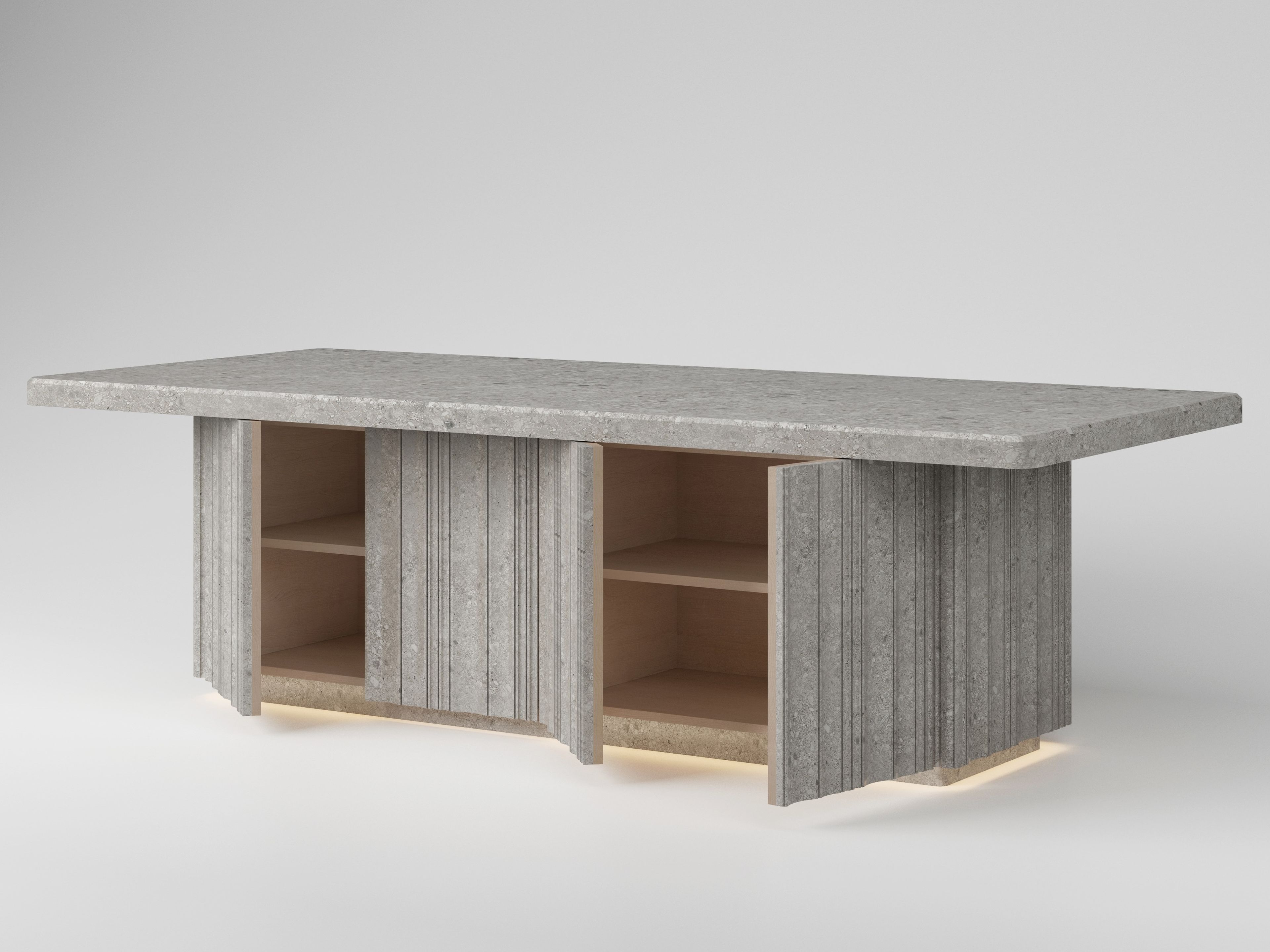 Стол для конференций из травертина Davani Purity ARCH-00054680 - Вид №1