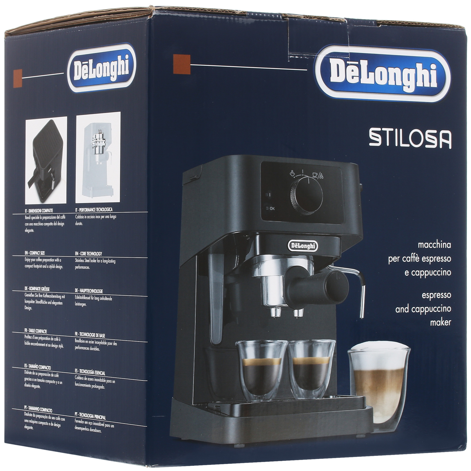 4720155 Кофеварка рожковая DeLonghi EC 230.BK черный STDN-0105583 - Вид №8