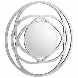 Зеркало настенное круглое 110 см серебряное Galaxy ART-ZERKALO ДИЗАЙНЕРСКИЕ 00-3884132 Зеркальный;серебро