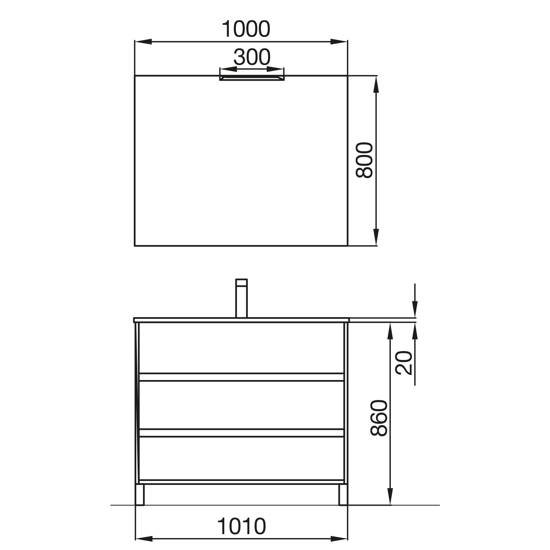 85135 SALGAR Комплект мебели для ванной ARENYS 1000 ETERNITY OAK + Раковина + Зеркало + Свет Робл Вечность - Вид №2