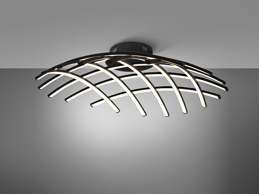 108997 Потолочный светильник 86Ø черный Schuller Trama - Вид №1