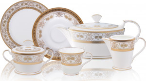 10673408 Noritake Сервиз чайный Noritake Дворец Джорджиан на 6 персон 21 предмет, фарфор Фарфор