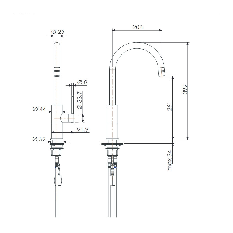 SSTX618 Смеситель для мойки DANIEL RUBINETTERIE Cucina - Вид №2