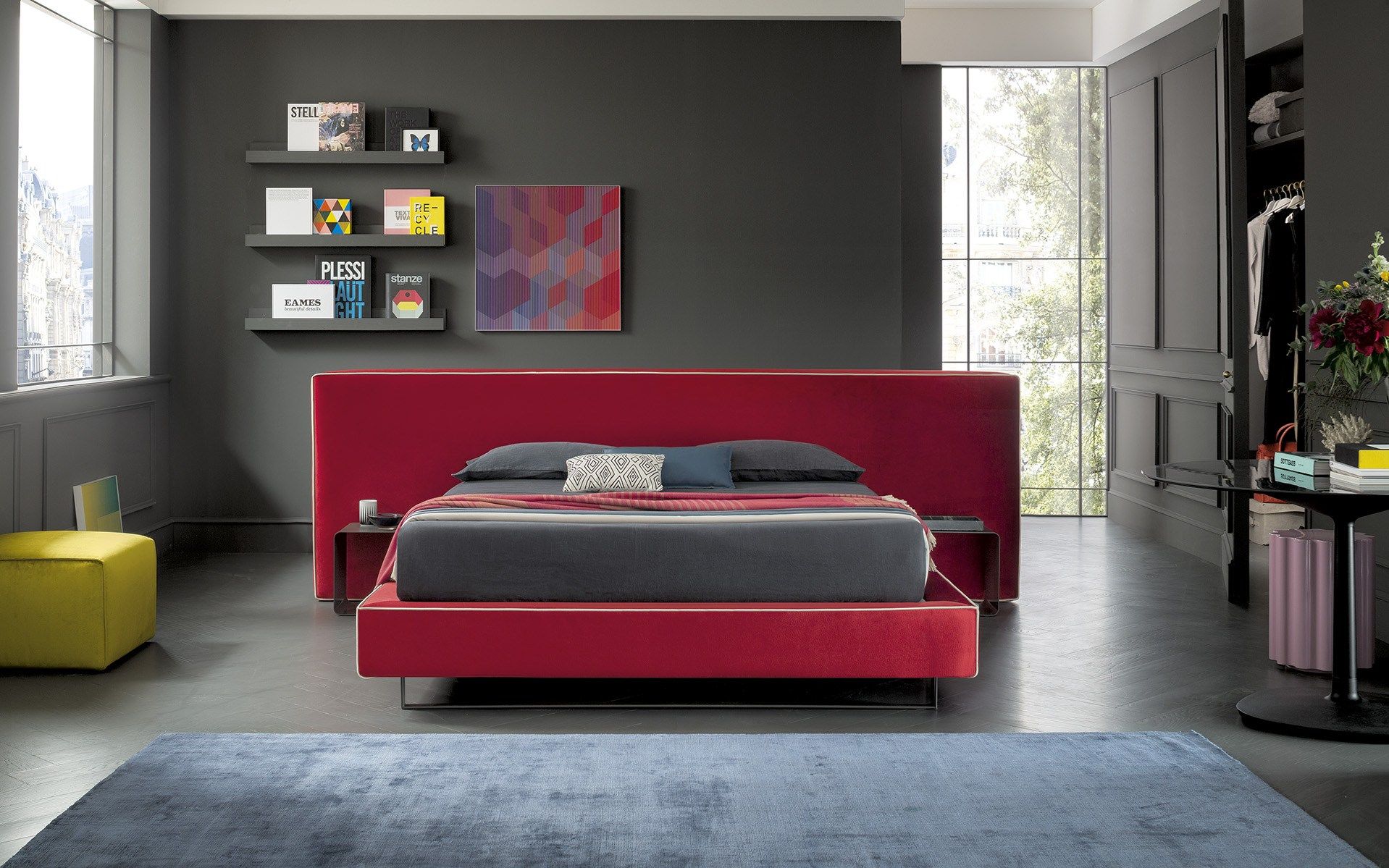 Двуспальная кровать для хранения ткани с мягким изголовьем Felis Bedstories ARCH-00105228 - Вид №19