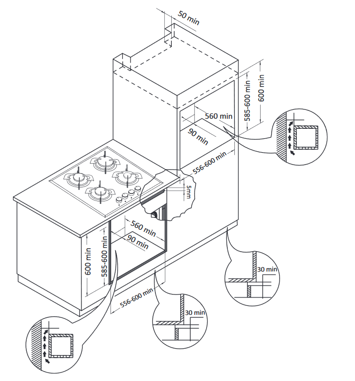 9023385 Электрический духовой шкаф HIBERG VM 6382 YR бежевый STDN-0070126 - Вид №10