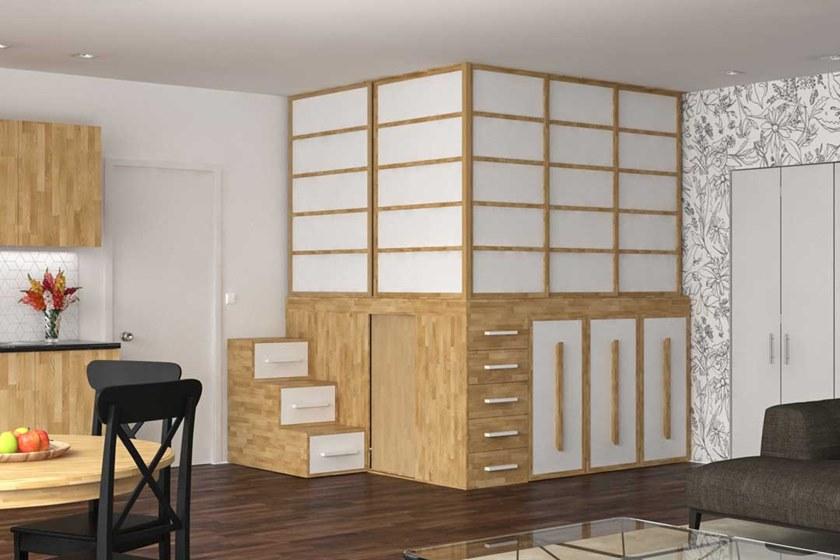 Cinius Кровать из массива дерева со шкафом и спальней Spaziobed sun-id-1390413 - Вид №2